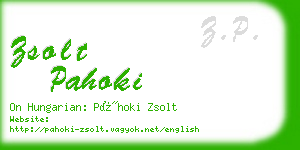 zsolt pahoki business card